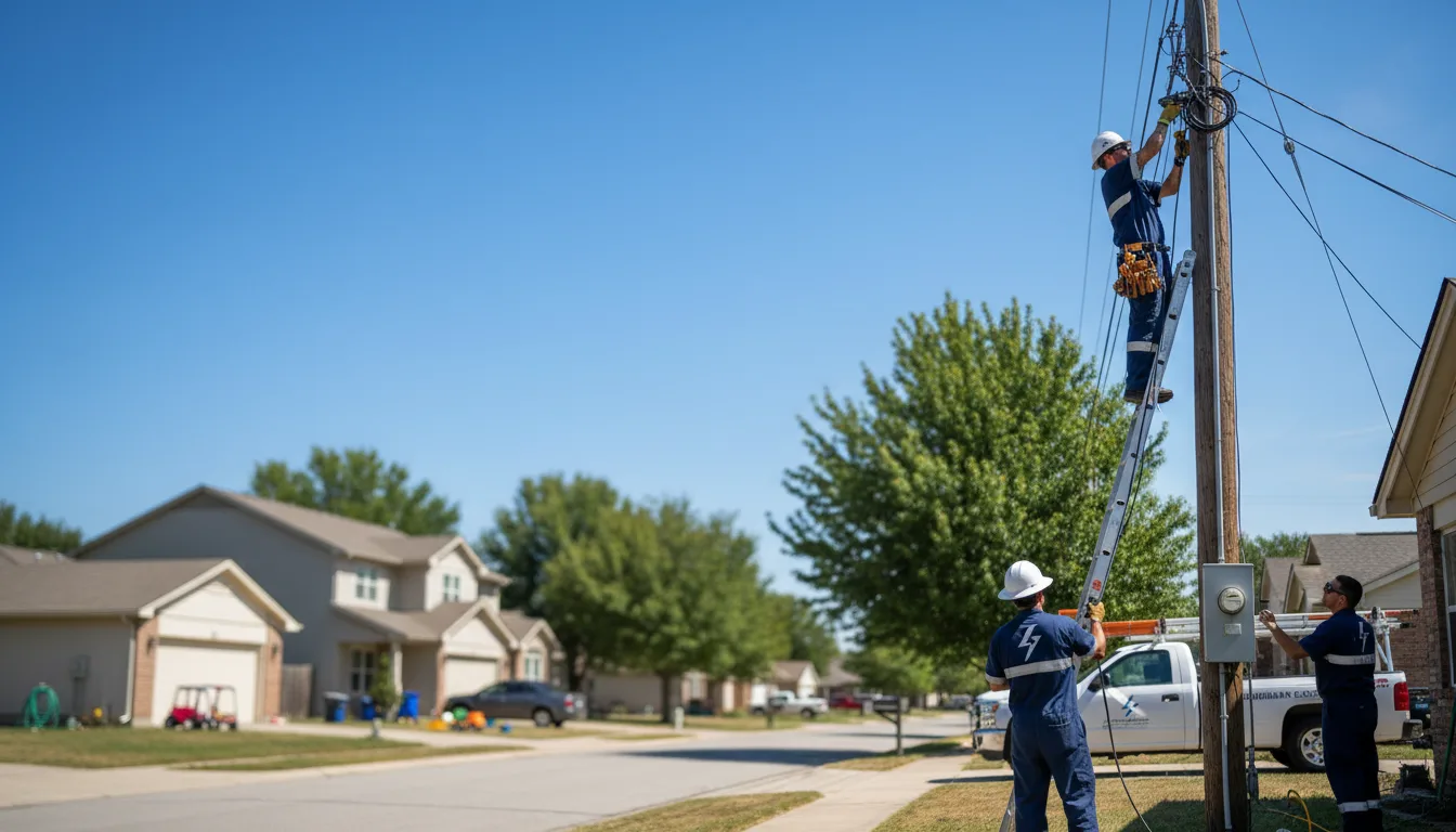 Residential electrician providing installation services in Leawood, KS